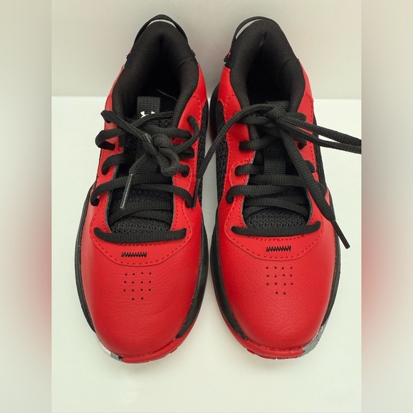 Under Armour Lockdown 6 Black Red 3025618-600 Boys Basketball Sneakers SZ 1 - Picture 8 of 9
